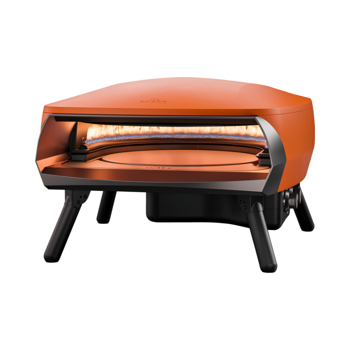 WITT Etna Rotante Gas Powered Pizza Oven w/ Twin Burner & Rotating Stone 16" - Orange - The Pizza Oven Store AUS