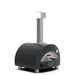 Alfa Forni Moderno Portable Gas Pizza Oven Slate Grey - side view showing door and built-in thermometer