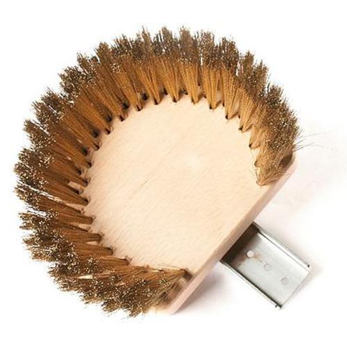 Round rotating head oven brush, brass bristles